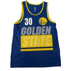 Golden State Warriors Shirt Men Medium Blue Steph Curry‎ Sleeveless Tank Top NBA